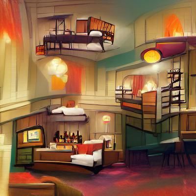 Eerie Nostalgic Hotel Backrooms Concept Art