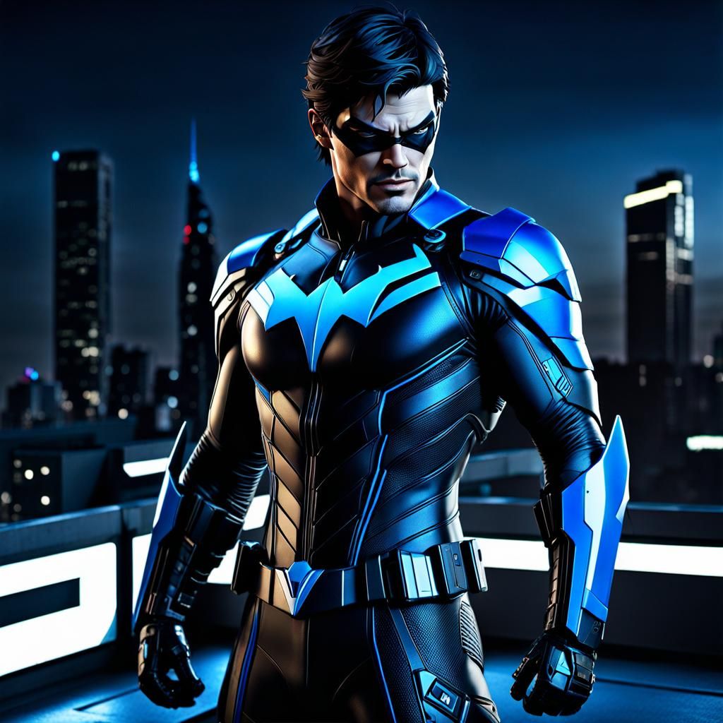 Richard Grayson Nightwing, rooftop