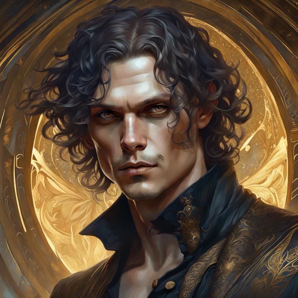 Gilded Ethereal Portrait of Ville Valo