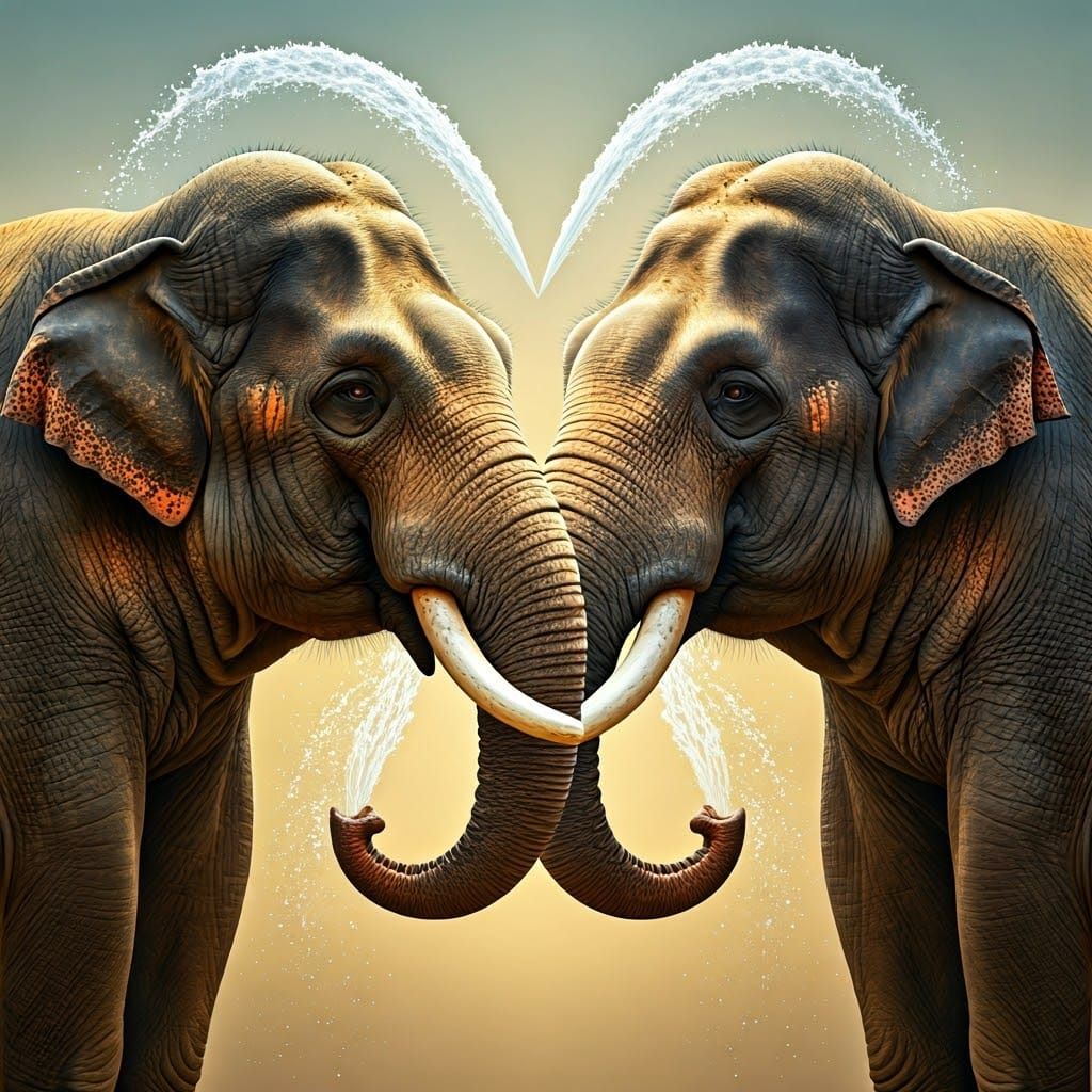 Elephants in love