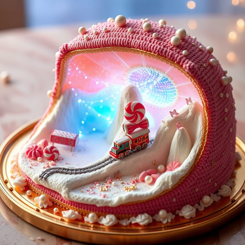 Jelly Dessert Microcosm: A Surreal Sugar Landscape