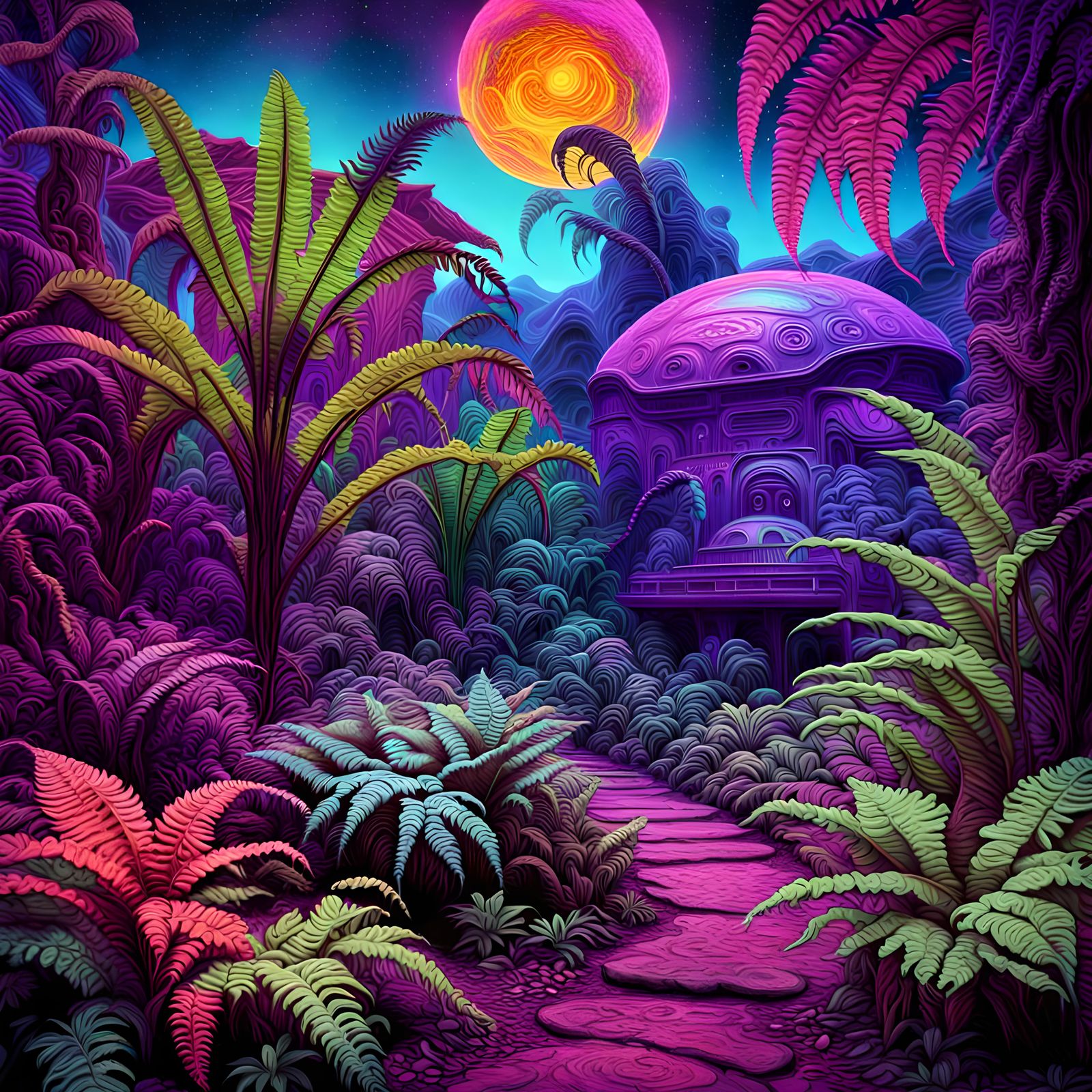 Vibrant Extraterrestrial Oasis: Exploring the Enchanting Flo...