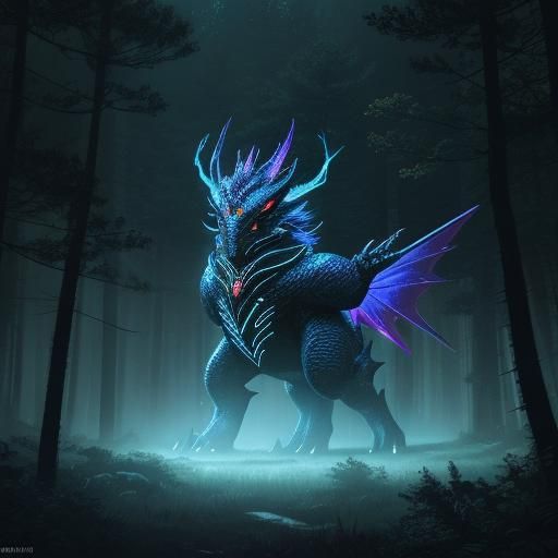 Pokémon in Misty Forest: Vibrant Digital Concept Art