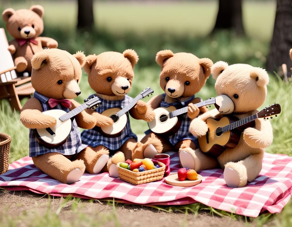 Teddy Bears Picnic with Instruments in High Quality