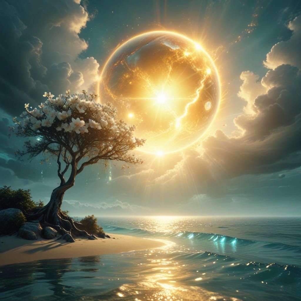 Celestial Oasis in the Golden Galaxy