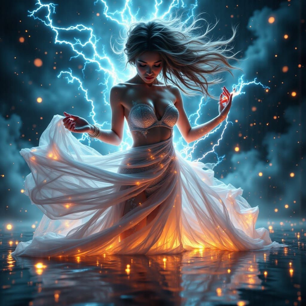 Hyper-Realistic Goddess of Electricity