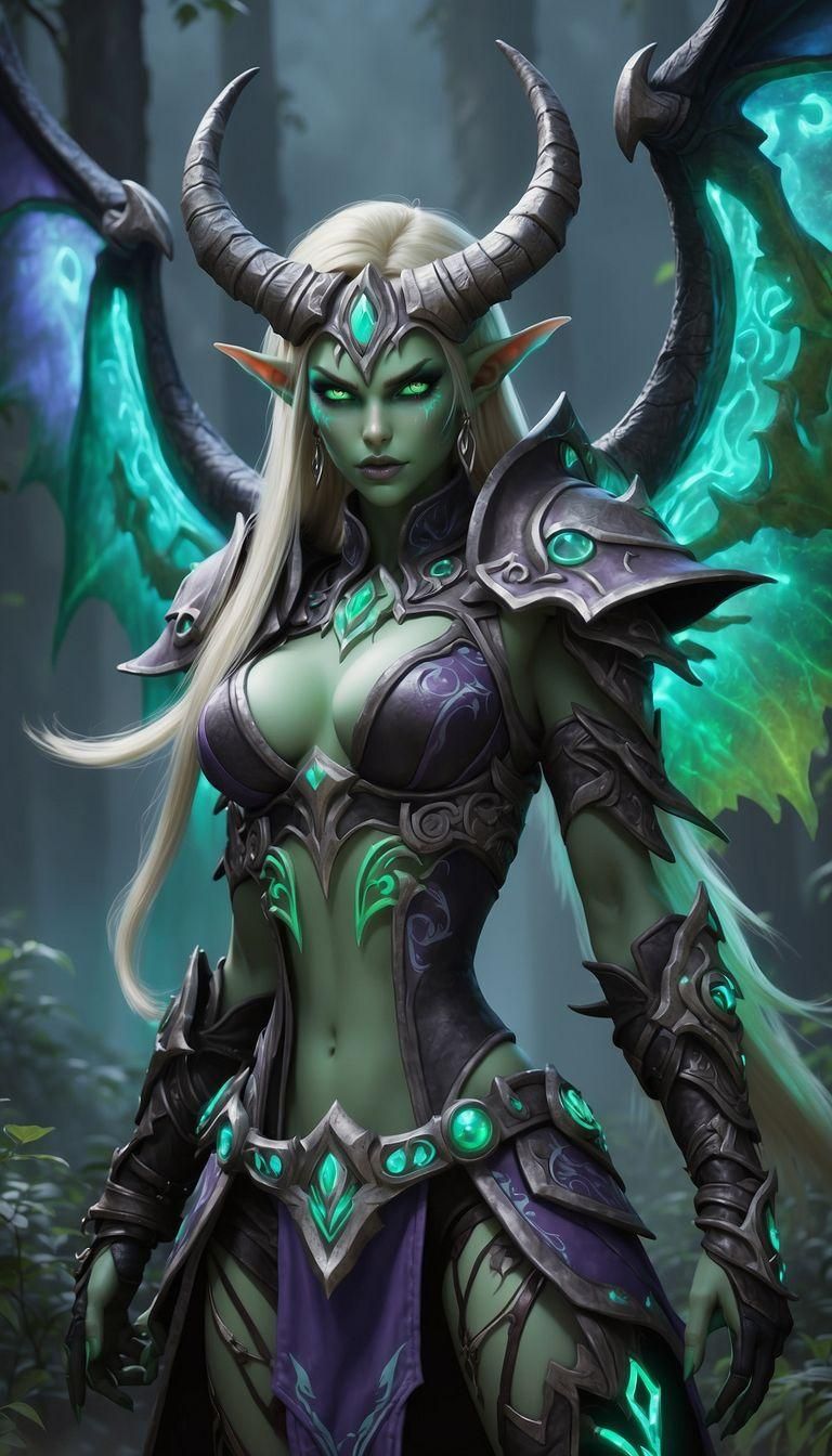 Fierce Demon Hunter Ready for Battle