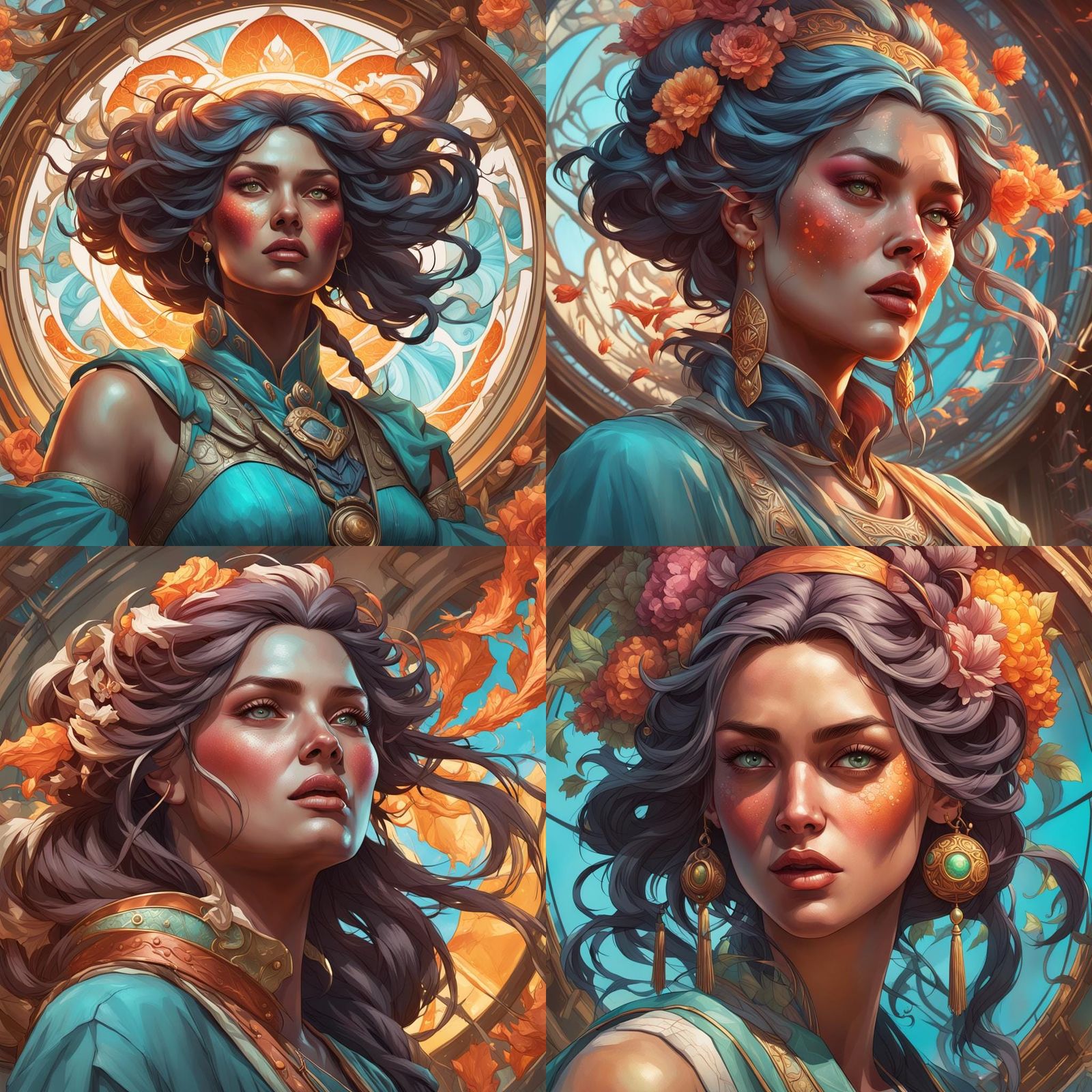 Thrill-Seeking Woman: Hyperdetailed Portrait