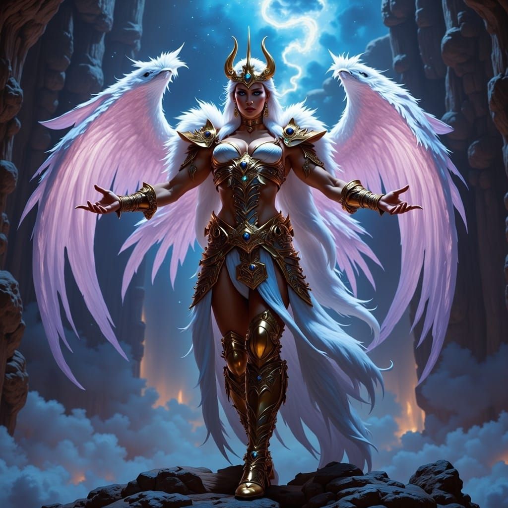 Cosmic Barbarian in Frank Frazetta Style