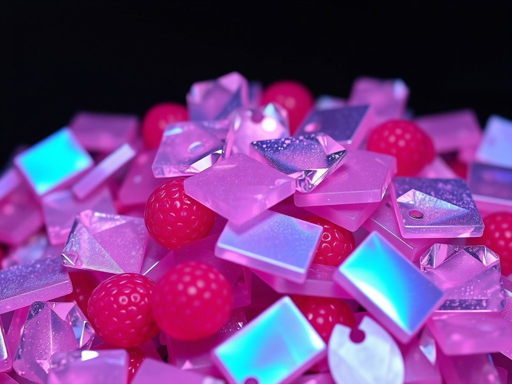 Ultraminimal Iridescent Pile in Lilac and Raspberry