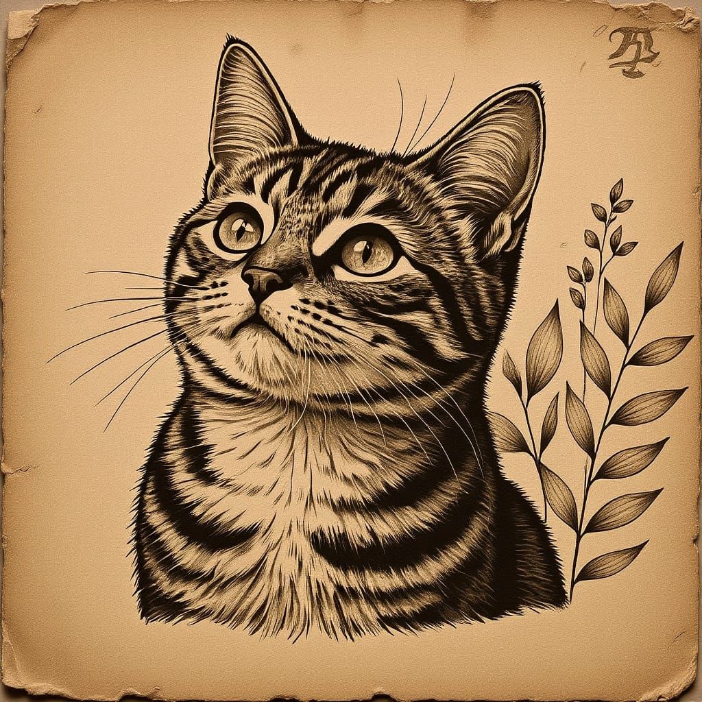 Drawing on Ancient Papyrus Texture