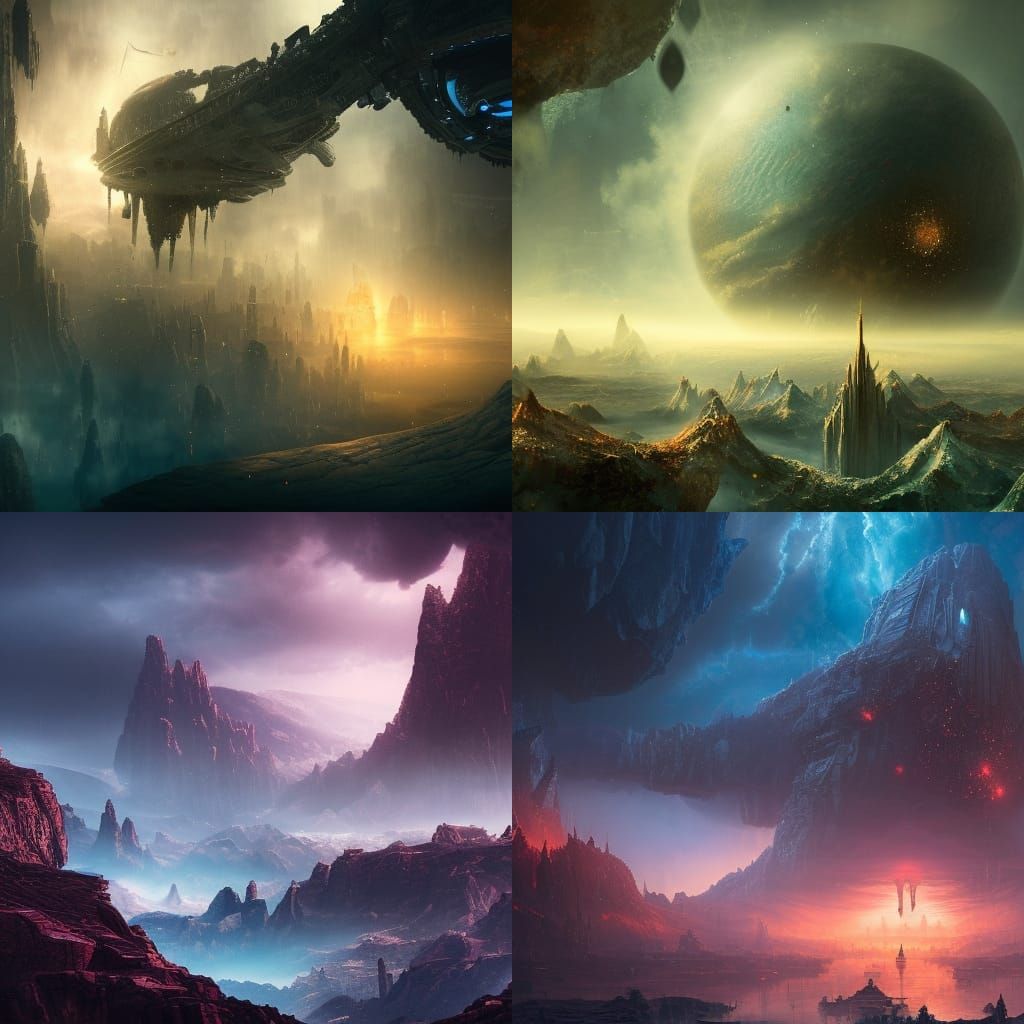 Epic Unknown Planet Digital Matte Painting