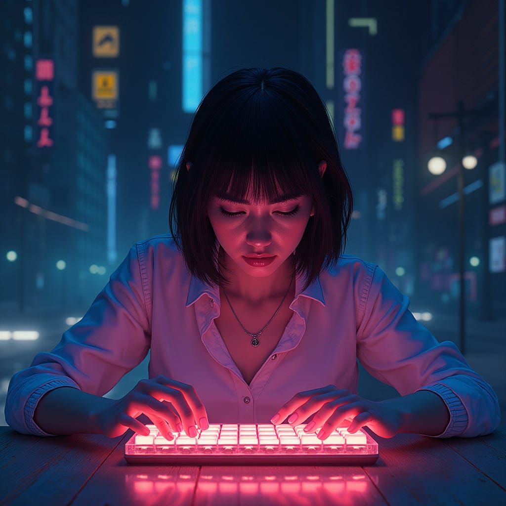 Cyberpunk Programmer in a World of Code and Innovation