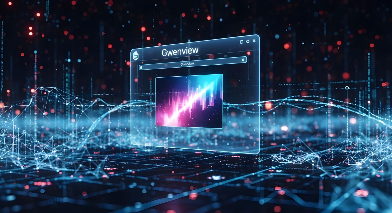 Cyberpunk Image Viewer Displaying Gwenview