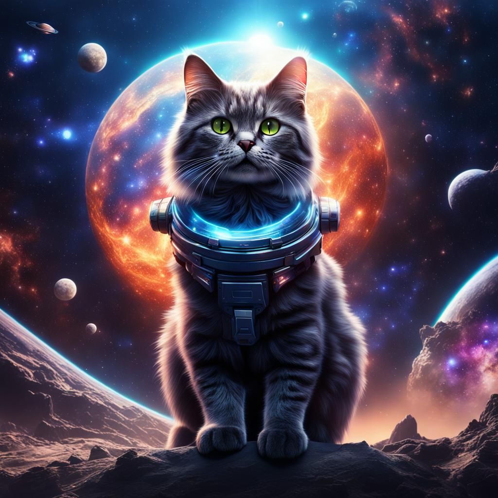 Galaxy Cat in Space: Fantasy Concept Art