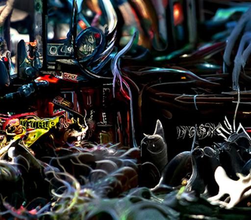 Cat in Punk Rock World: Magic Realism Art