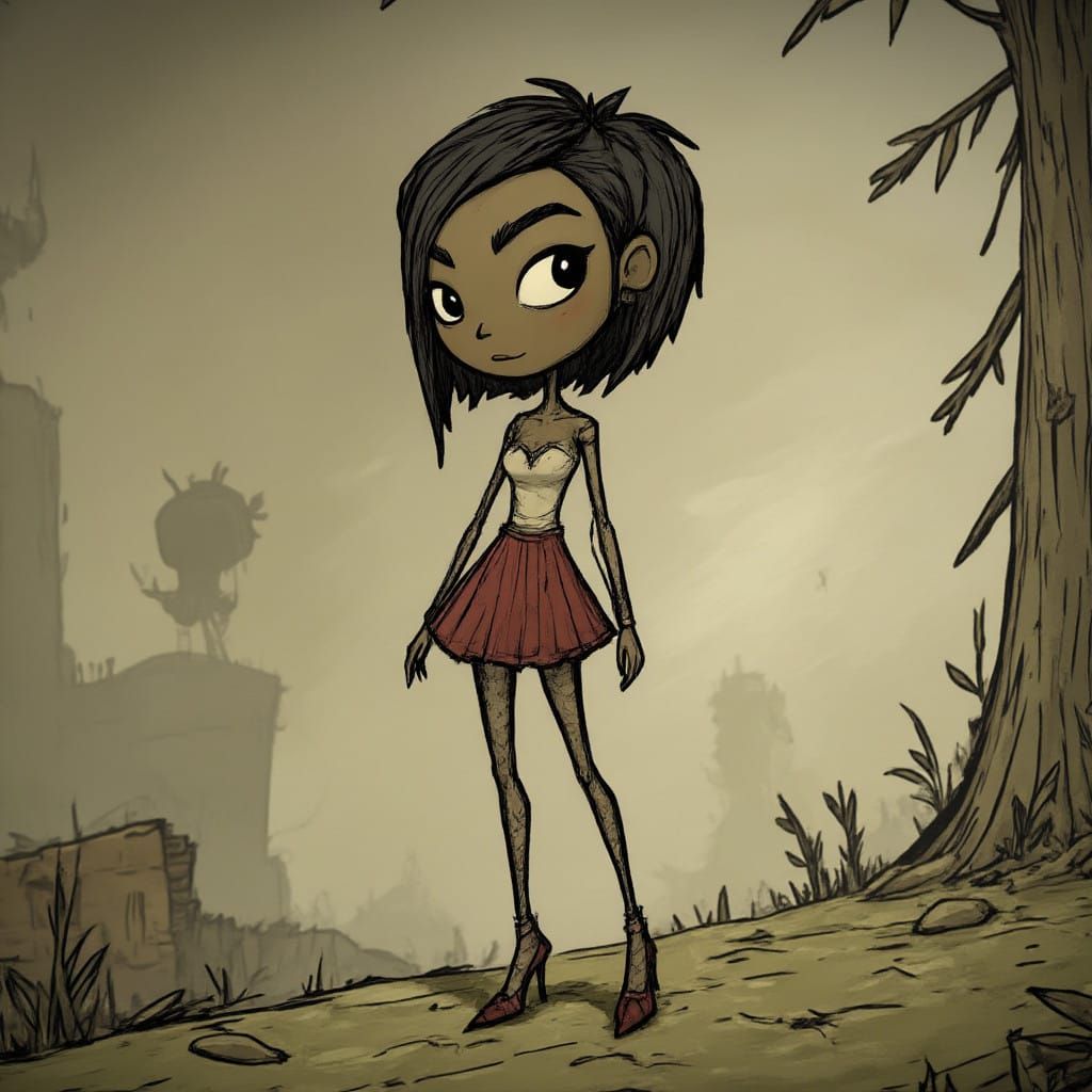 Confident Fashion Icon with Intricate Details