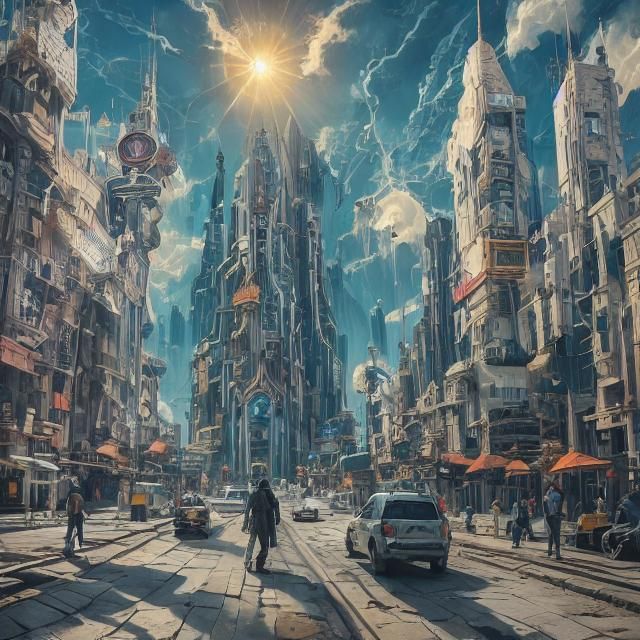 Space Colonist Witnesses Phenomenon in Futuristic City