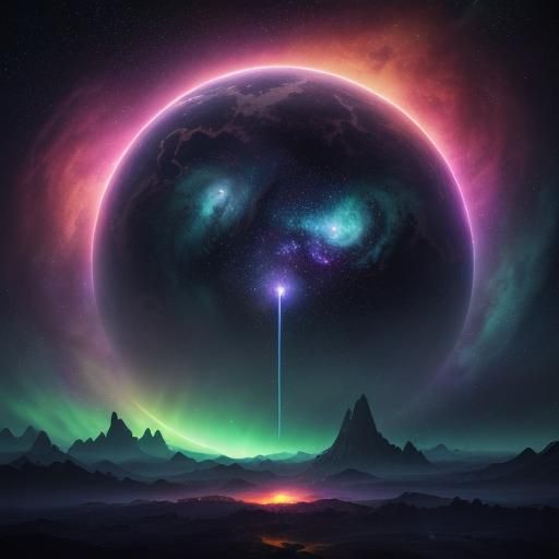 Nebula in Space: 3D Game Cinematic Style