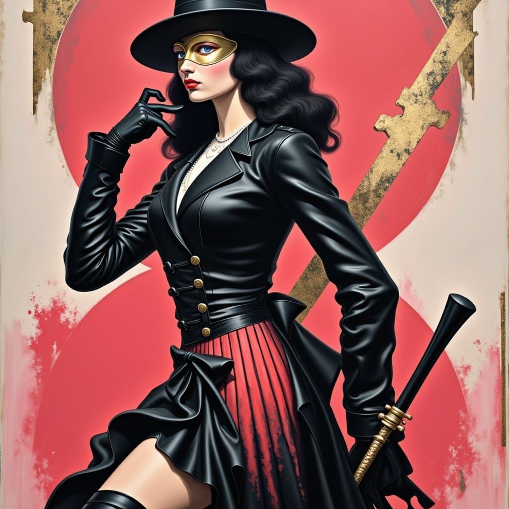 Pulp Action Pin-Up Mystery Woman