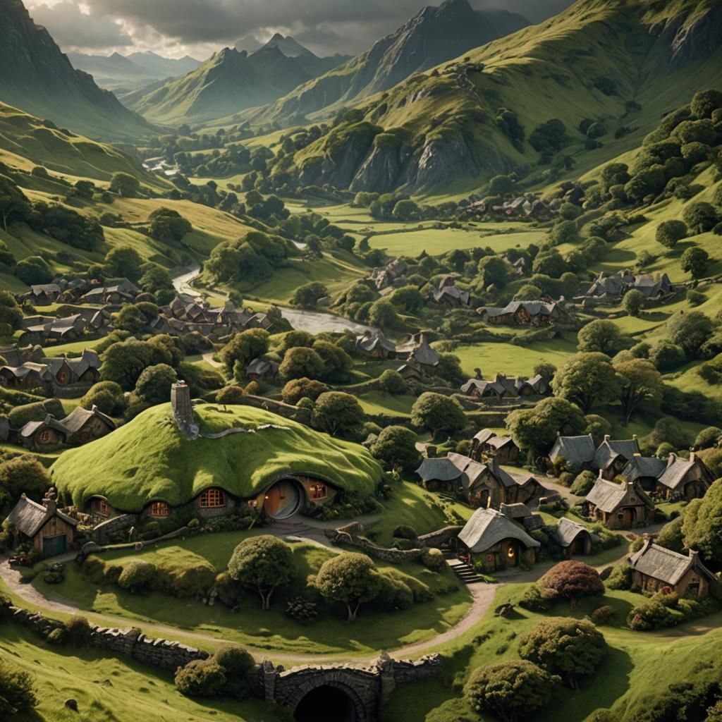 Bag End: Hobbiton in Digital Matte Painting