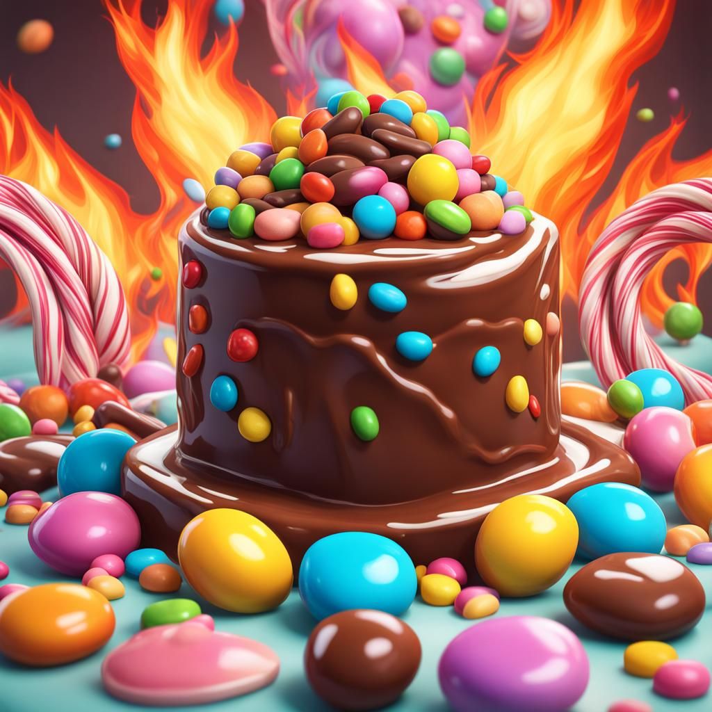 Chocolate Fire Guard in Candy Art Style