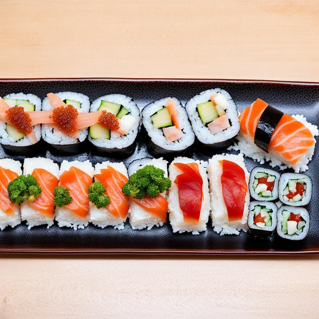 Delicious Japanese Sushi Platter