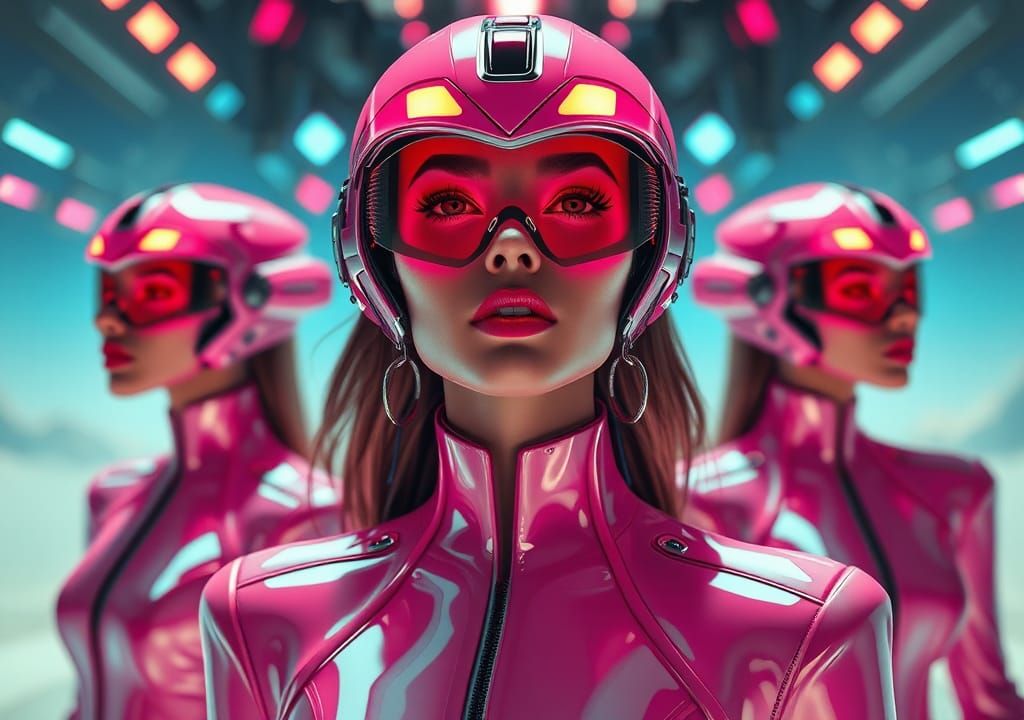 Exotic Supermodel Squadron in Pink Elegance