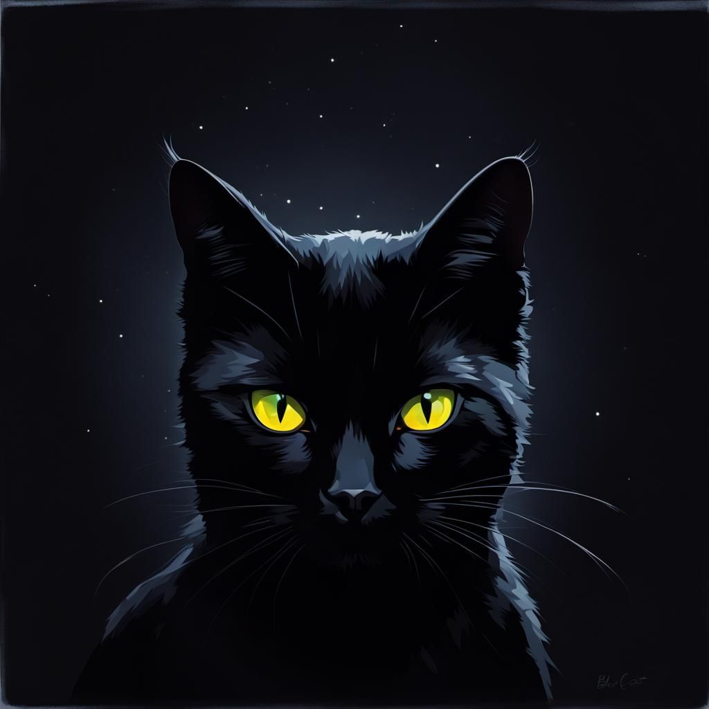 Black Cat in the Dark: Hopper Style