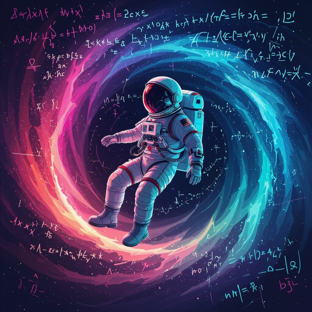 Astronaut in Cosmic Dance of Science