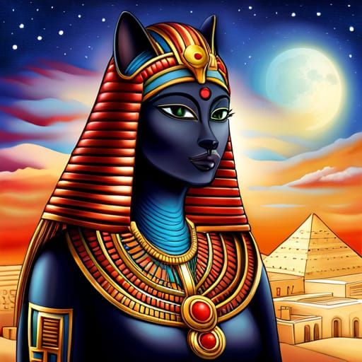 Black Cat Egyptian God