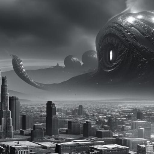 Kaiju Snail Destroys Los Angeles: 1950s Sci-Fi Movie