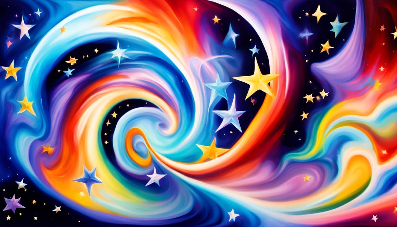 A bustling sky scene 
Études sur le tourbillon et les étoiles
Thanks to @millennium