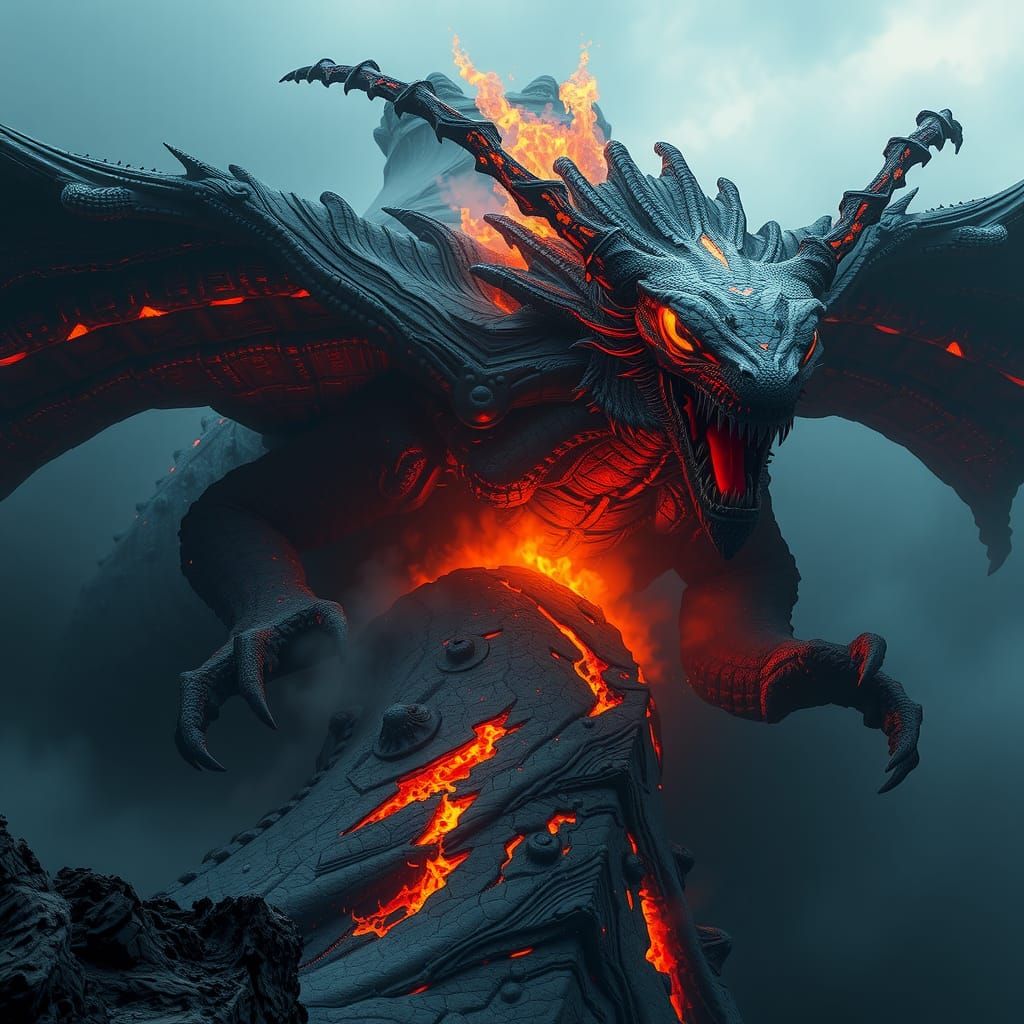 Leviathan Emerges During Volcanic Pyroclasm