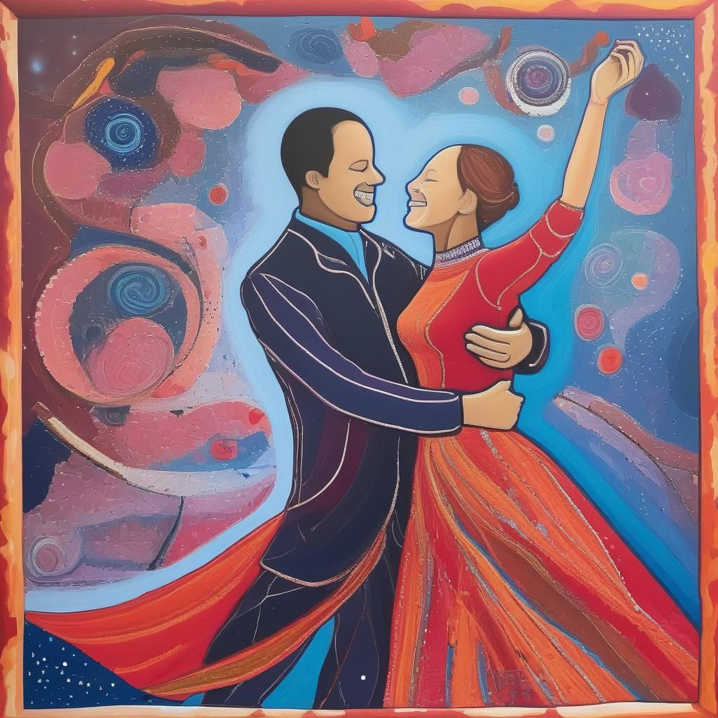 A Happy Couple Dancing