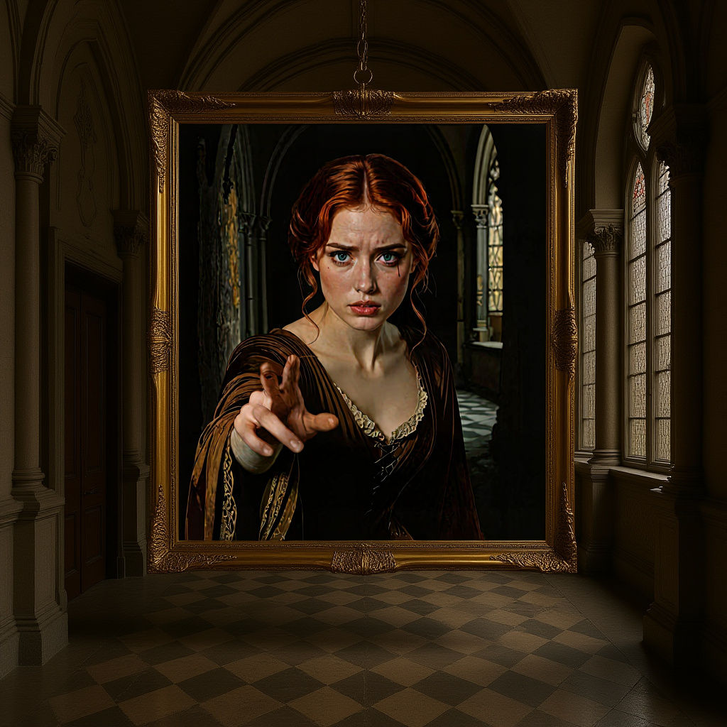 Gothic Art Gallery Portrait in Rembrandt Style