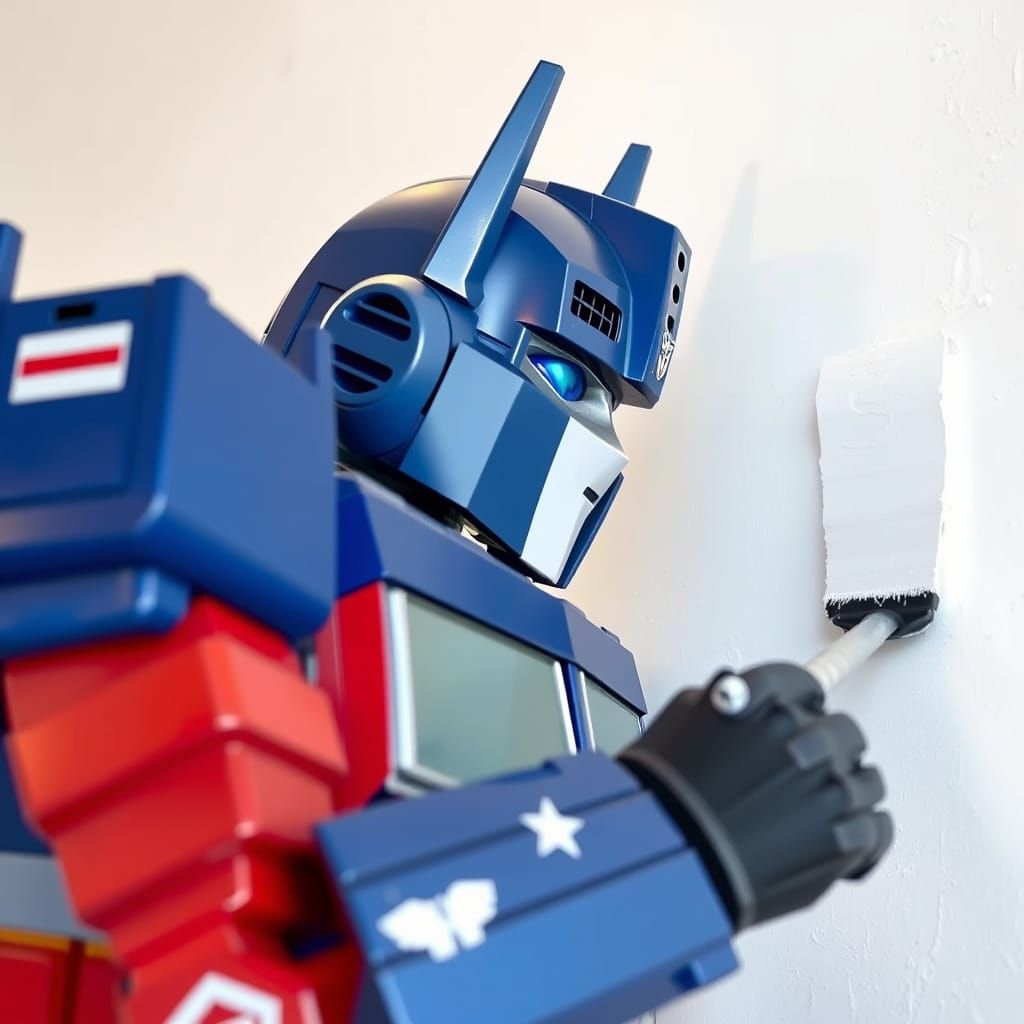 Optimus Prime as Impressionist Artist