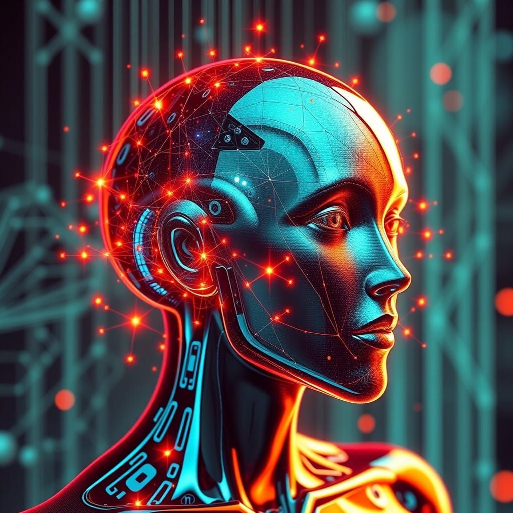 Retro-Futuristic Simulation of AI Utopia