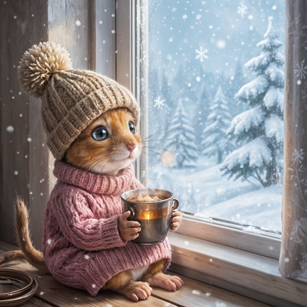 Enjoying a Warm Beverage