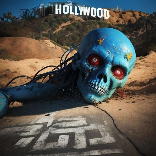 Hyperrealistic Death at Hollywood Sign