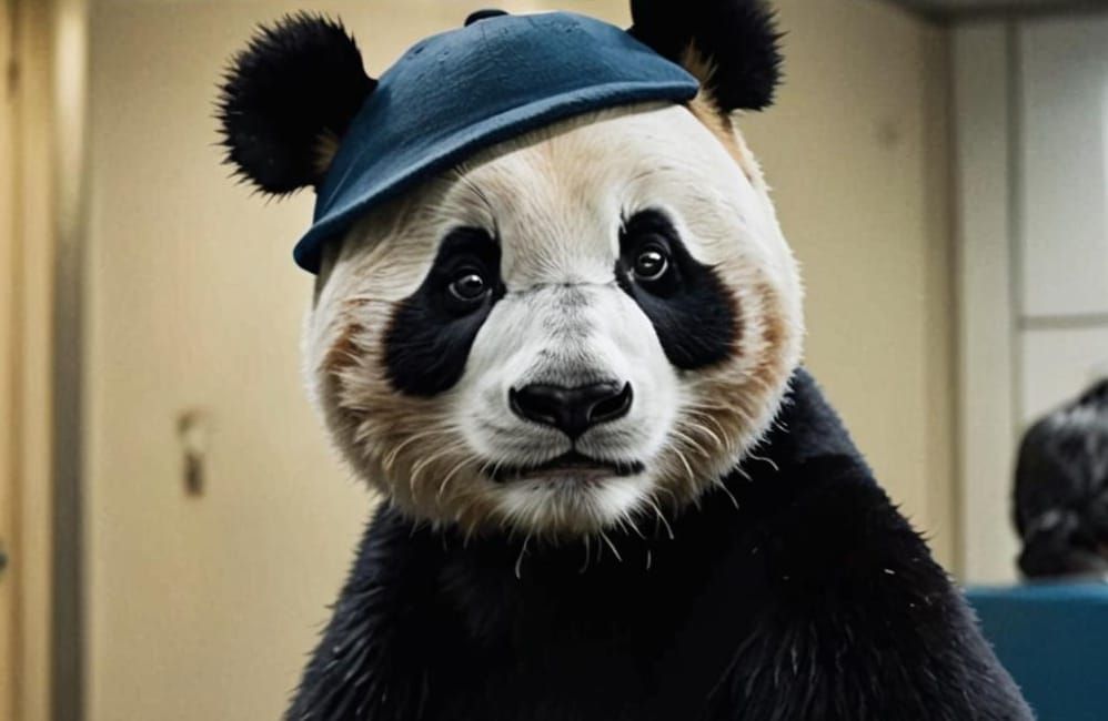 Menacing Cartoon Panda Character