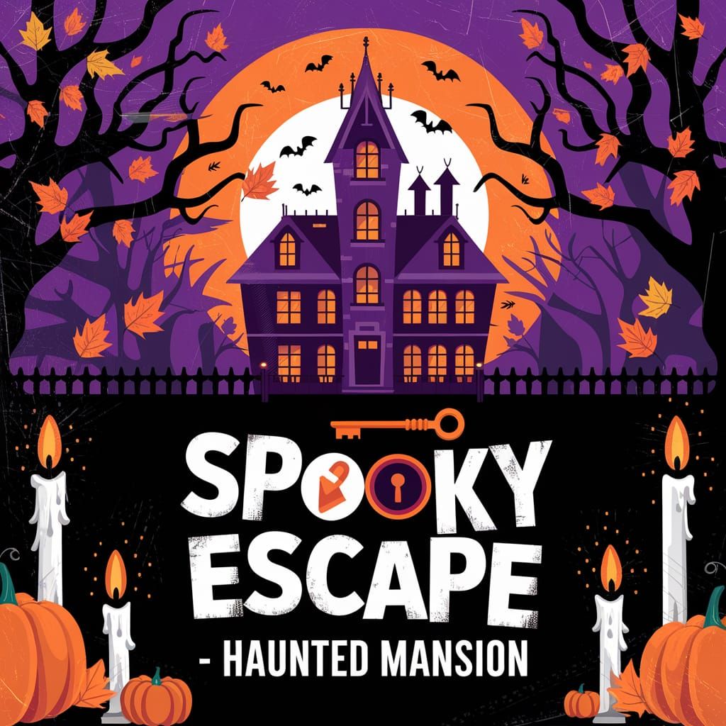 Spooky Haunted Mansion in Autumnal Dutch Master Style