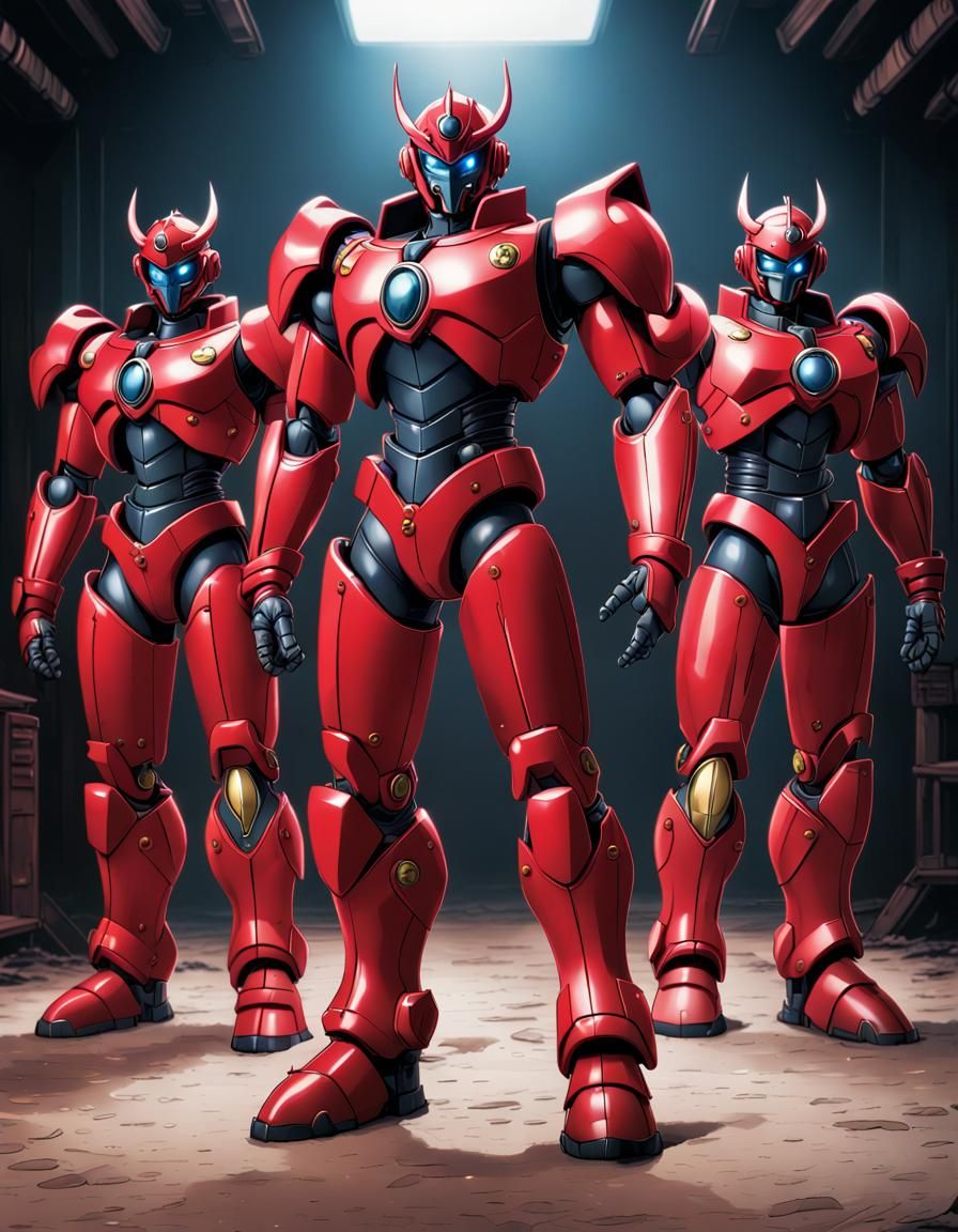 Beetleborgs Manga Scan in Cel-Shaded Anime Style