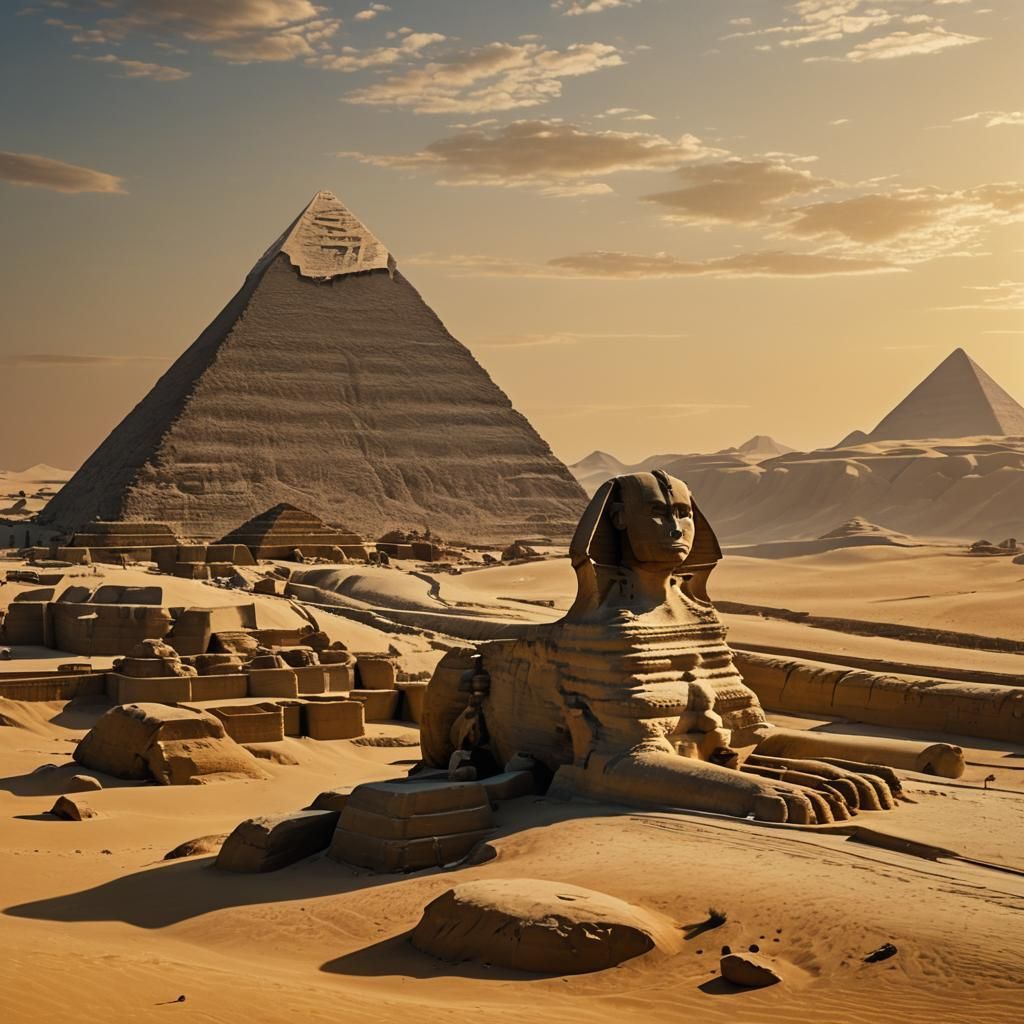 creates a very realistic of the great sphinx of Giza, 

ultr...