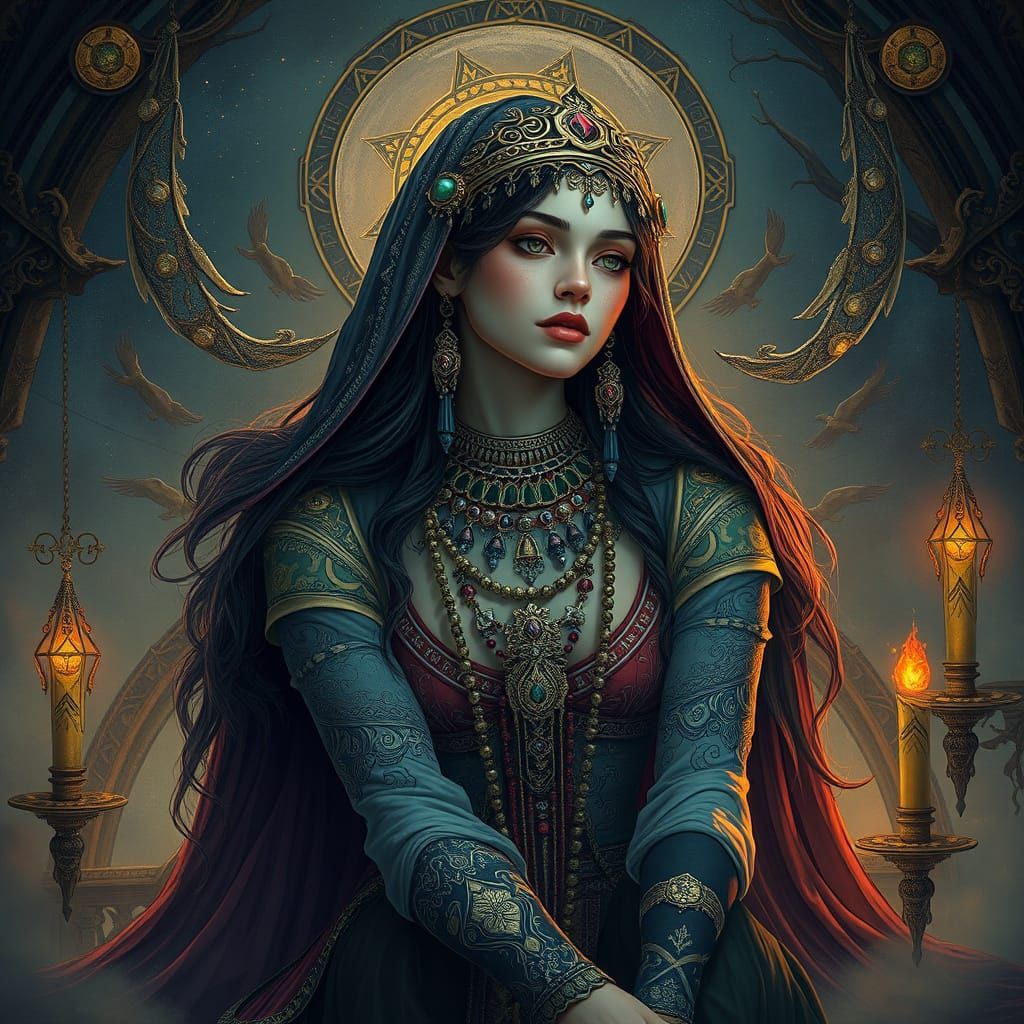 Mystical Woman in Fantasy Setting