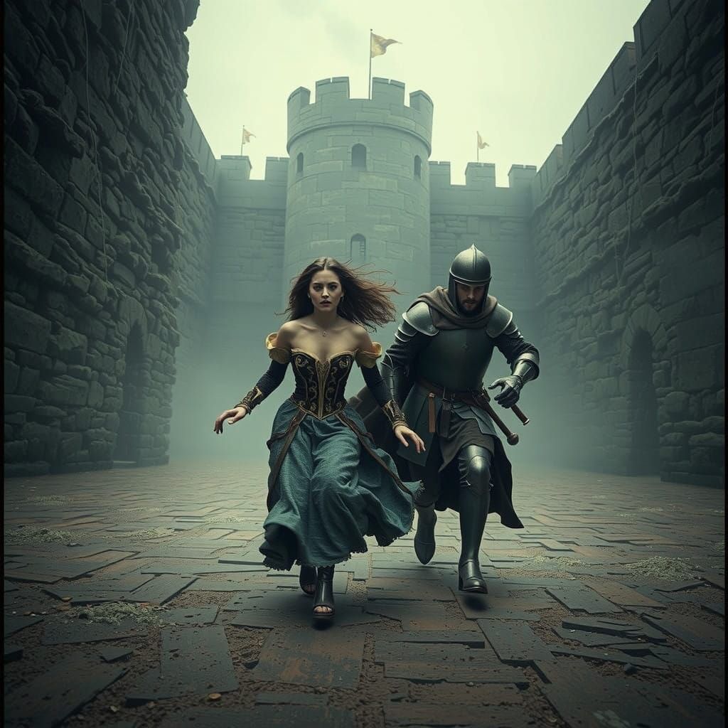 A Dark Ages Escape at Sea in Cinematic Style