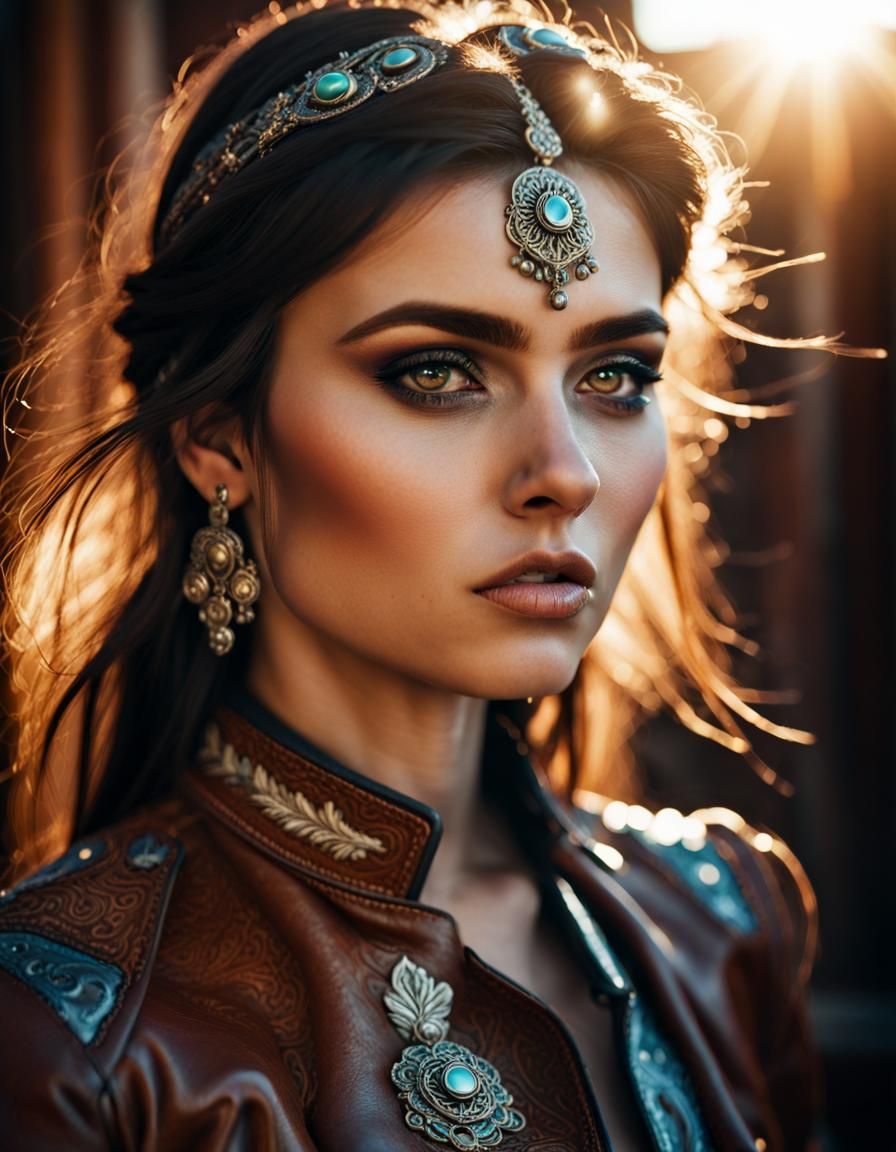 Beautiful Western Woman in Hyper-Detailed Cinematic Photo
