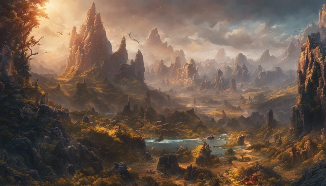 Ominous Dark Fantasy Landscape in 8K Resolution