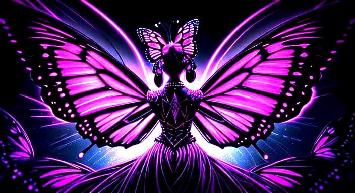 Neon Pink Fairy Butterflies in Macro Photography