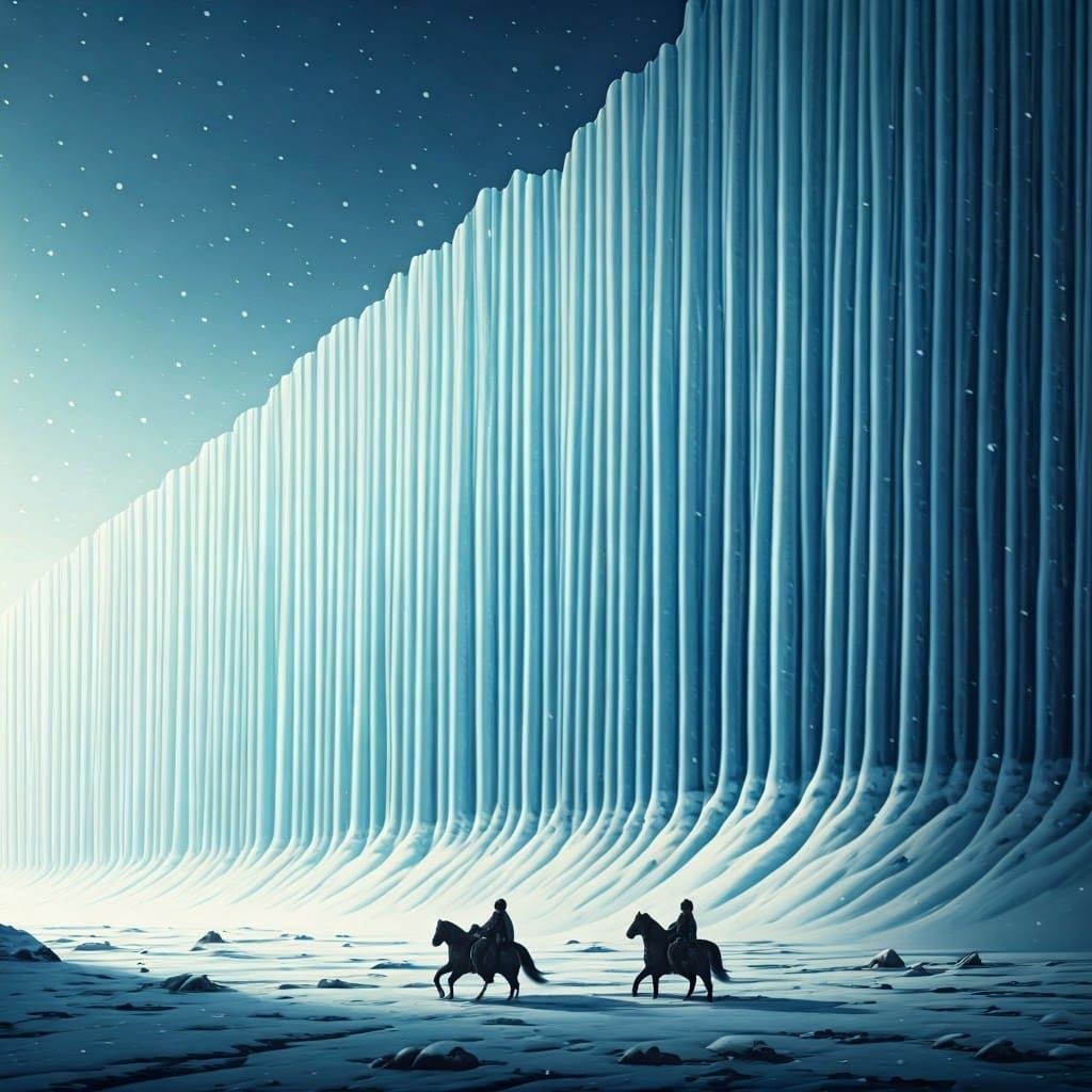 Frozen Monolith in a Snowy Wastescape